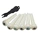 Alnicov 6Pcs Bone Acoustic Guitar Bridge Pinsï¼ŒString Nailsï¼ŒWith Abalone Dotï¼Œfor 6 String Acoustic Guitar