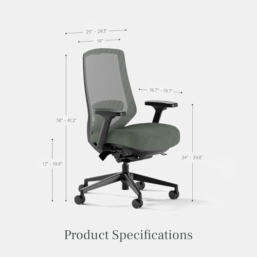 Image of Branch Ergonomic Chair Pro, Mesh Office Chair with 14 Points of Adjustment | Height, Depth and Tilt Adjustable, 5D Armrests, Forward Tilt, Smooth Recline, and Lumbar Support, Everglade