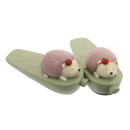 OSALADI 2個かわいいハリネズミドアストッパー 室内用滑り止め付きドアウェッジ 保護 扉の傷防止 オフィスや家の装飾にも