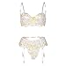 Women Fashionable Sexy Lace Flower Embroidery Sexy Lingeriet Tight Sexy Underwear lingerie for women sexy (Yellow, M)
