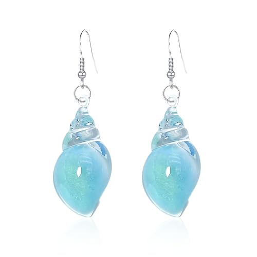 Bohemian Hawaii Seashell Earrings Resin Seashell Drop Dangle Earrings for Women