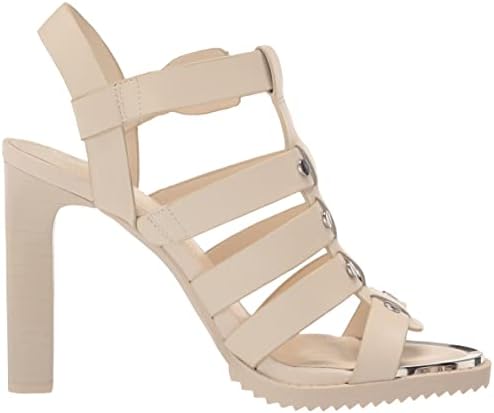 DKNY Women's Everyday Block Heel Bria-Slingback San Heeled Sandal, Egg NOG, 11 | Image 5