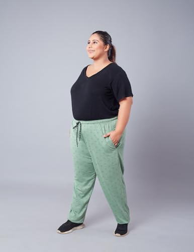 CUPID Women's Plus Size Cotton Printed Pajamas, Nightwear, Lounge