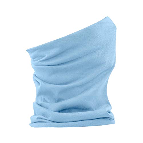 Pasamontañas para adultos con cuello de redecilla, pañuelo liso de cachemira, funda de viaje, azul, Talla única