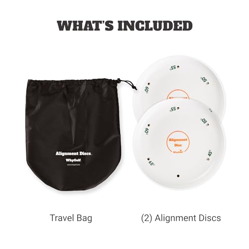 WHYGOLF Alignment Discs & Padded Rods Golf Training Aid