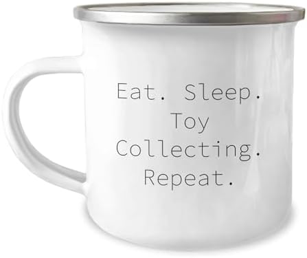 Funny Toy Collecting Camping Mug, Gifts for Friends and Family, Eat. Sleep. Toy Collecting. Repeat. Camping Mug, Christmas Unique Gifts, Gifts from Men image 3