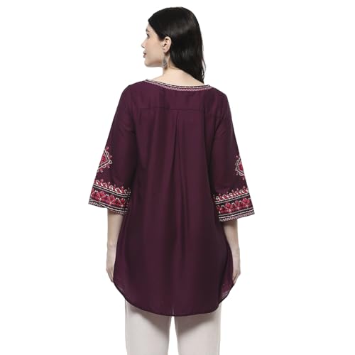 Image of BIBA Women Rayon Straight Printed Kurti