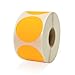 LabelValue.com | 1.5" Fluorescent Orange Dot Stickers | 500 Stickers Per Roll