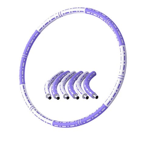 Cerceau hula hoop haut de gamme en acier inoxydable durable blanc et violet 90 cm