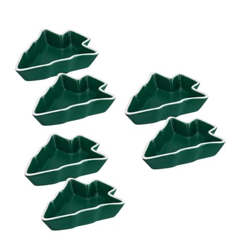 Alipis 6 Stück Keramik Weihnachtsbaum Snackteller Grüne...