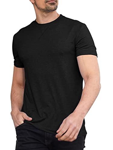 Men Soft T-Shirt Casual Short Sleeve Lightweight Basic Tee Shirts Big & Tall - Main Image