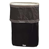 Amscan Black Flings Plastic Bin - 22' x 15' (Pack of 1) - Stylish & Convenient Portable Waste Solution for Events & Parties