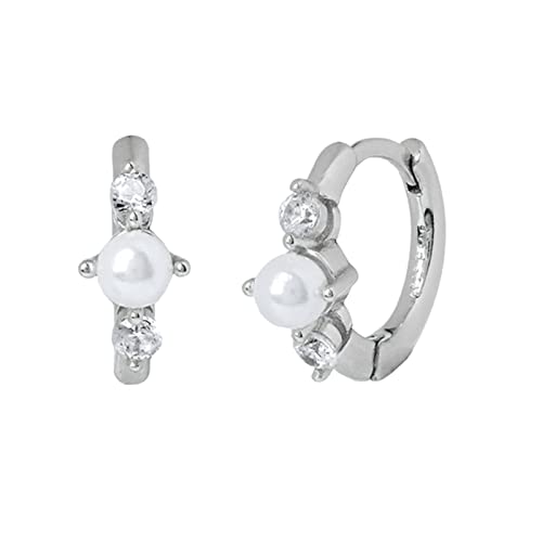 Créoles en argent 925 et perles à porter au quotidien ou pour un mariage