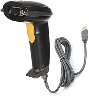 1D Wired Bar Code Scanners Readers for Computers, UNIDEEPLY USB Cable Laser Barcode Handheld, Hand Scanning Label UPC EAN Reader Gun Retails for Supermarket, Convenience Store, Warehouse, Black