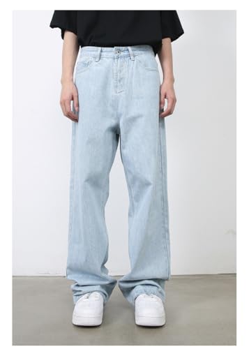 Men's Denim Jeans Retro Straight Leg Loose Wide Leg Casual Commuting Loose Daily Pants for Men2