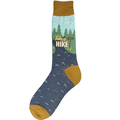 Foot Traffic Men's Outdoor-Themed Socks for Nature Lovers, Sizes 7–12