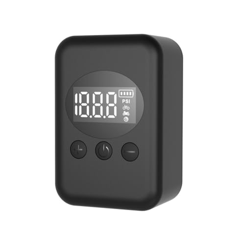 Minibomba eléctrica portátil con manómetro digital de precisión para control de neumáticos PSI