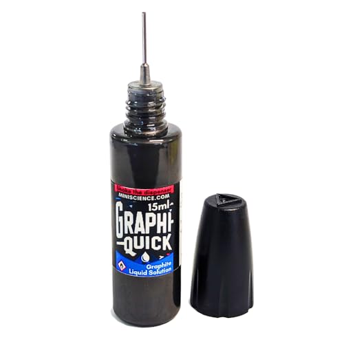 MINISCIENCE.COM GraphiQuick Liquid Graphite: Multi-Use Lubricant & Craft Enhancer with Precision Nozzle