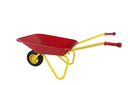 Kids Globe 721995 Brouette en métal pour Enfant Rouge/Jaune Charge maximale 5 kg Jouet pour Enfants à partir de 18 Mois