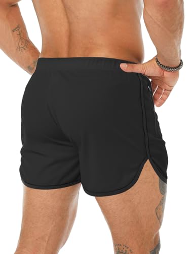 Men's Running Shorts 3" Quick Dry Lighweight Gym Workout Shorts with Zipper Pockets Athletic Jogging Shorts2