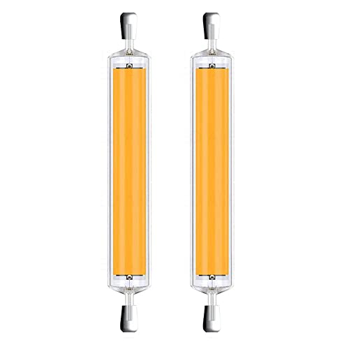 WeiXuan Ampoules LED R7S COB Puce , 13W J Type 118 mm J118, remplacent les projecteurs halogènes 120 W à diode Spot AC 220 V-240 V (118 mm 13 W, blanc chaud) Cover