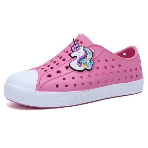 seannel Kids Water Shoes Slip-On Sneaker Lightweight Breathable Sandal Outdoor & Indoor-U821STLXS001-New Pink-25