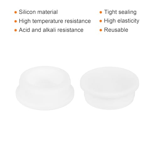 Image of MECCANIXITY 3Pcs T-Shaped Silicone Plugs 39.3mm 1-1 /2 Inch Dia Snap in Plug Hole Seal Cover Round Rubber Stopper for Kitchen Rubber Bulkheads Waterproof Sealing Plugs White