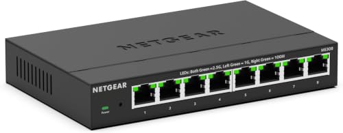 Image of NETGEAR 8-Port 2.5G Multi-Gigabit Ethernet Unmanaged Network Switch (MS308) - with 8 x 2.5Gbps Ports, Desktop or Wall Mount, Metal Case (Pack of 6)