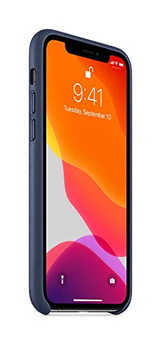 Image of Apple iPhone 11 Pro Leather Case - Midnight Blue