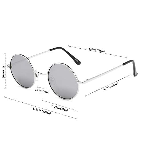 Image of Vintage Small Round Polarized Hippie Sunglasses for Men Women Circle Sun Glasses NP1002