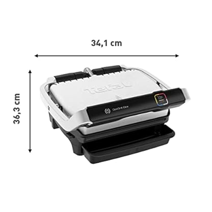 Tefal OptiGrill Elite Kontaktgrill, 12 Programme, Digitales Display mit Garstufenanzeige, Abnehmbare Platten, Elektrogrill, Edelstahl, GC750D16 – Bild 7