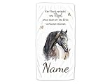 GRAZDesign Handtuch Pferd mit Namen Personalisiert Badetuch, Badehandtuch Kinder 140x70cm |...
