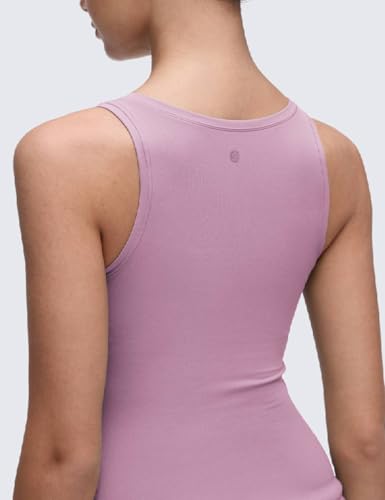 Image of CRZ YOGA Softembrace Scoop Neck Tank Top | Workout, Ultra Soft, Tight Fit, Waist Length, Double Lined, Sleeveless Shirts for Women