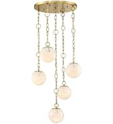 DESIGNERS FOUNTAIN Wine Flower 5-Light Brushed Gold Glam Statement