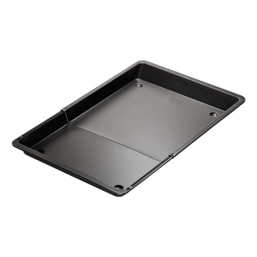 Dr Oetker 1458, Plaque extensible, Plat four, Plat de cuisson, Plaque à pâtisserie, Plaque réglable, Acier, Noir, 36,5 à 52 x 33 x 3 cm