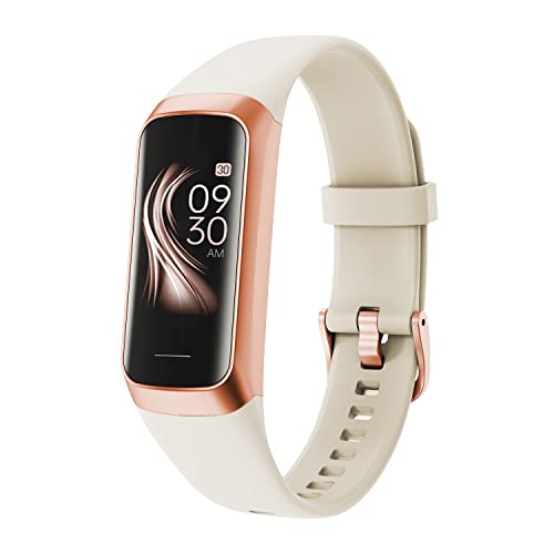 2022 Smart Fitness Band H&P With Temperature And Heart Rate Monitor, Fitness Tracker With Blood Pressure And Blood Oxygen Monitor For Android And Ios Phones, Multi-Sport 3Atm Waterproof (Pink & White) #TOP6