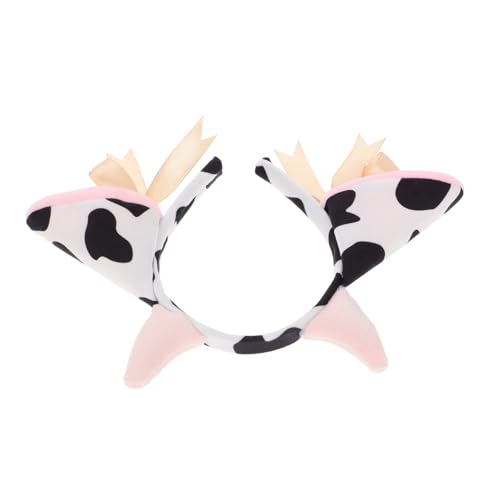 GANAZONO Verstelbare Pluche Koeienoren Haarband met Belletjes Elastische Farm Animal Headband voor Volwassenen Geschikt voor Feest Verkleedpartij Cosplay Fotoshoots