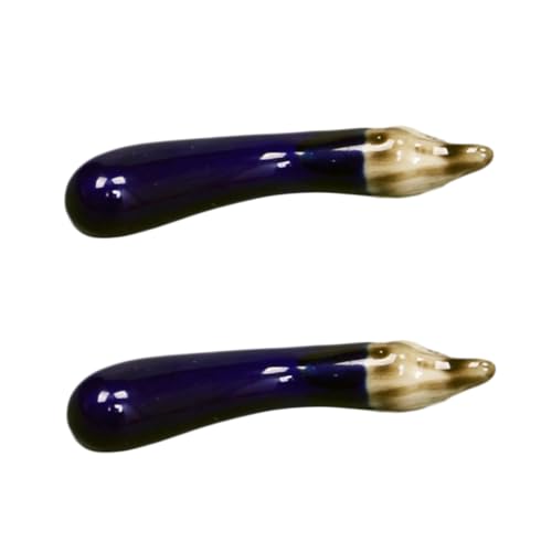 BEBEMOKO 6 Pcs Ceramic Rack Cute Chopstick Rest Chopstick Stand Rest Chopsticks Holder for Home Restaurant Eggplant Chopsticks Holder Chopstick Container Chopsticks Holder Stand Navy