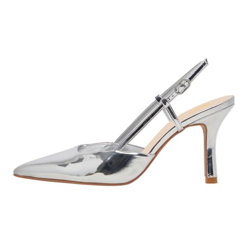 Pazzion Women Basic Slingback Pointed Closed Toe Pumps Buckle Strap High Stiletto Heels Comfy Work Prom Shopping Shoes Size 4-16 US2