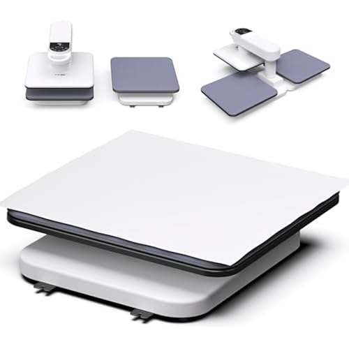 Whubefy Auto Heat Press Machine 15x15, 360° Swing Away Automatic T Shirt Press Machine with Auto Press Release, Professional Heat Press Machine for T Shirts Hoodie (White Station Only)