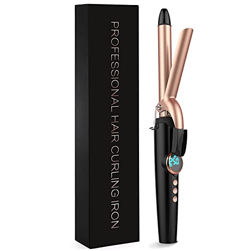 Curling Iron for Short Hair 3 4, Short Hair Curling Iron Women Curling Iron with 9 Heating Settings Dual Voltage Instant Heat up to 400°F for All Hair Types