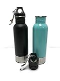 Craft Connections Stainless Steel Bottle Insulator with Opener - Pack of 2 (Teal-Black)