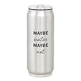 Santa Barbara Design Studio SIPS Drinkware Stainless-Steel Insulated Can (Tumbler) with Lid and Collapsible Straw, 12-Ounce, Maybe Water