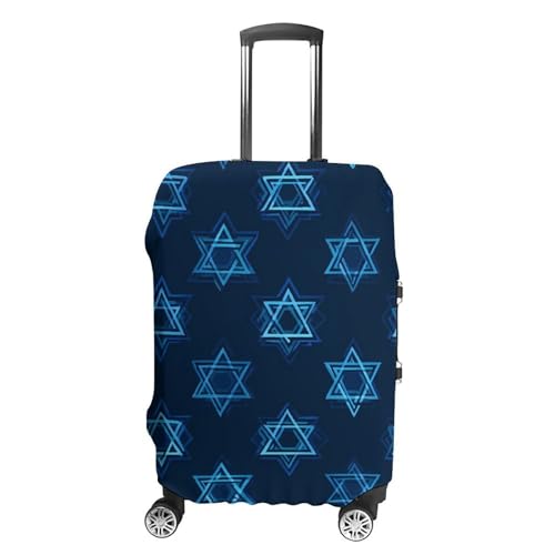 Blue Star of David Luggage Covers Washable Travel Suitcase Cover Elastic Baggage Protector