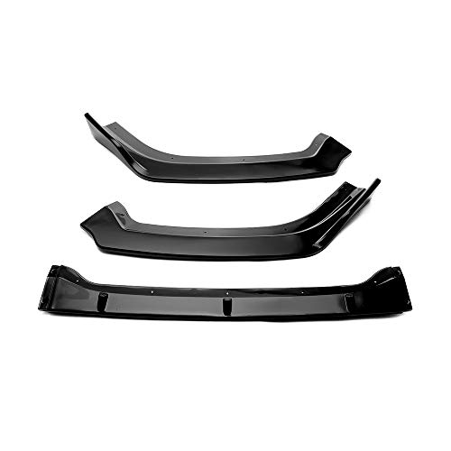MotorFansClub 3pcs Front Bumper Lip fit for compatible with Nissan Altima 2019 2020 Splitter Trim Protection Spoiler, Glossy Black