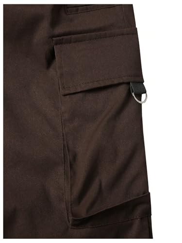 Floerns Men's Drawstring Waist Flap Pockets Cargo Pants Straight Leg Street Casual Pants4