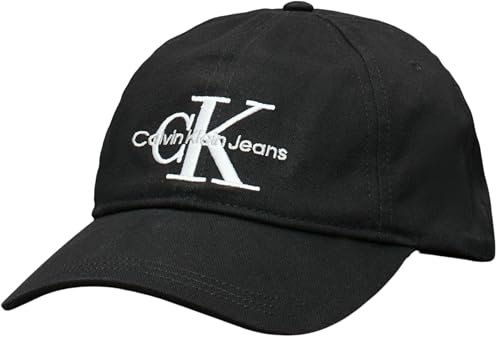 Calvin Klein Herren Cap Monogram Basecap, Schwarz (Black), Einheitsgröße
