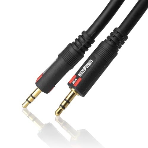 Cable de audio estéreo 3.5mm de 2 metros miniatura 4