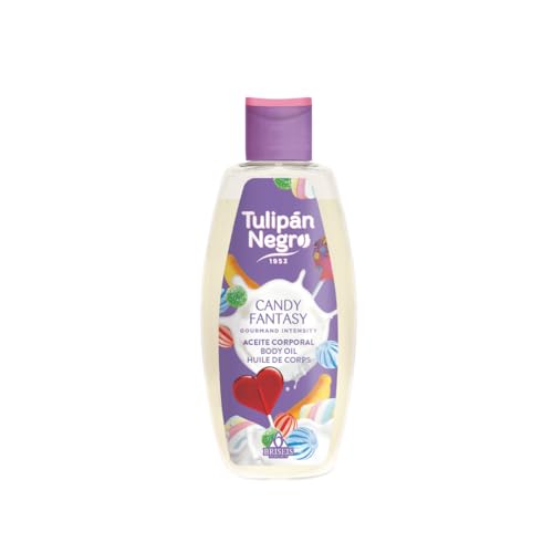 Tulipán Negro - Body Oil Candy Fantasy, Aceite Corporal Nutritivo con Fragancia Dulce y Golosa, Hidratación y Suavidad para la Piel, 200 ml