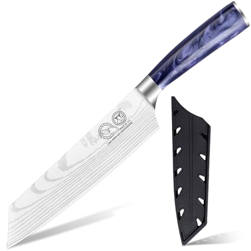 XYJ Autentico dal 1986, coltello da cucina da 7,5 pollici in acciaio inossidabile, coltello Gyuto giapponese, coltello da cucina professionale per chef, carne taglierina con copertura in plastica